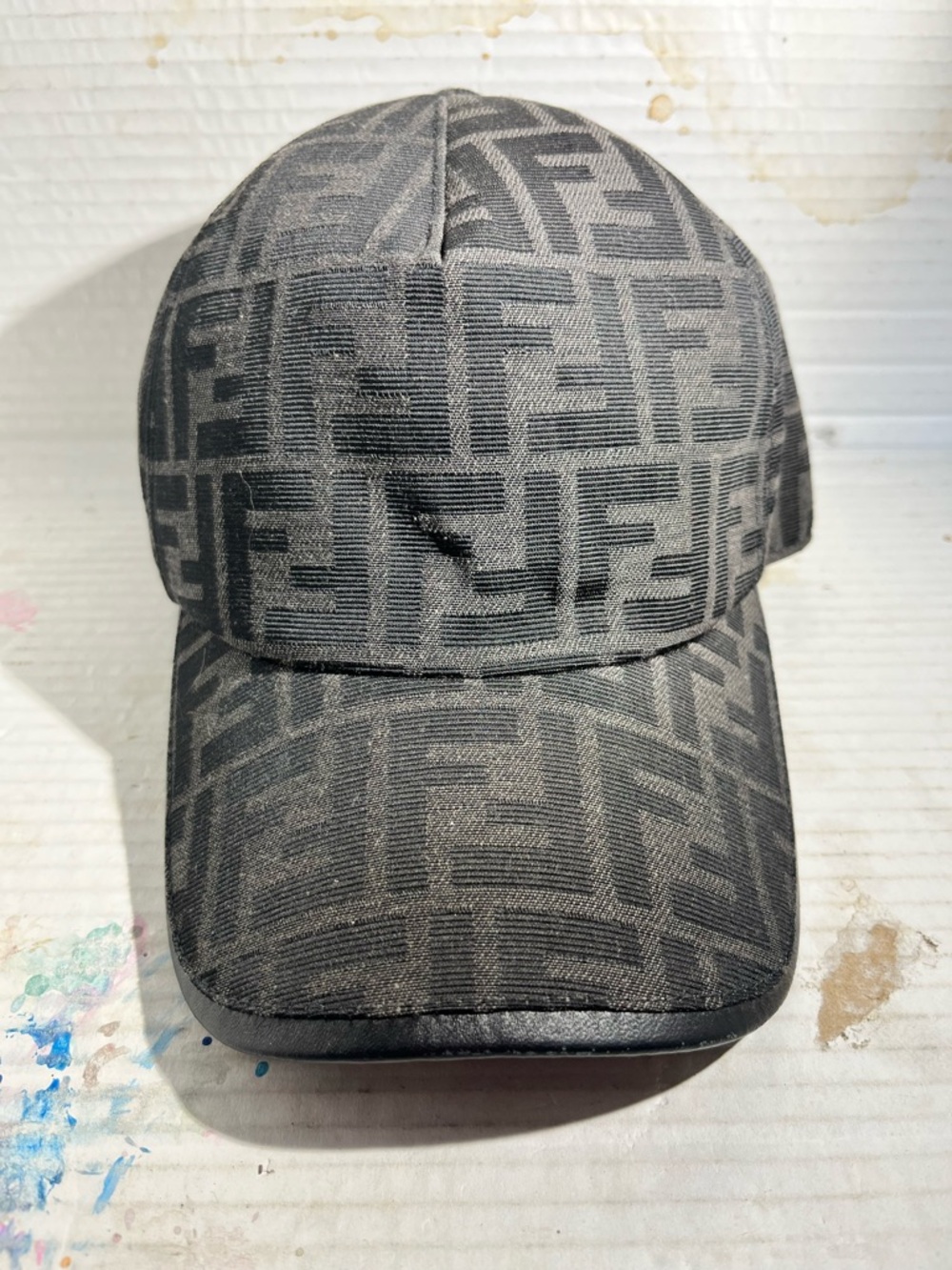 Fendi FF Logo Baseball Cap - Black and Gray